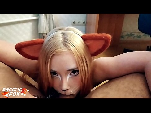 ❤️ Kitsune menelan kontol dan cum di mulutnya ️❌ Super sex pada kami ️❤